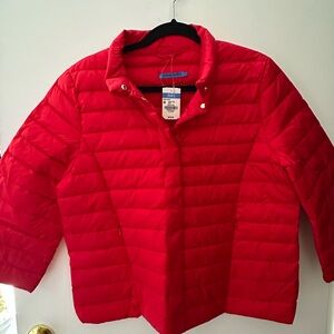J. McLaughlin Bold Red Quilted Jacket